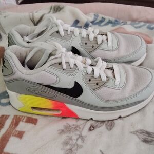 Nike Kids' Sneakers - Gray and Neon Yellow